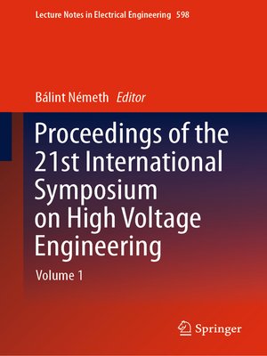 cover image of Proceedings of the 21st International Symposium on High Voltage Engineering